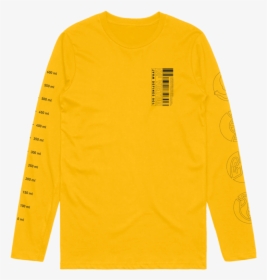 Barcode Long Sleeve"  Class="lazyload"  Data Src="//cdn - Long Sleeve Yellow Champion Shirt, HD Png Download, Free Download